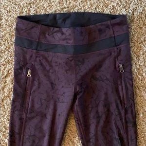 Purple and Black 7/8 Lululemon leggings